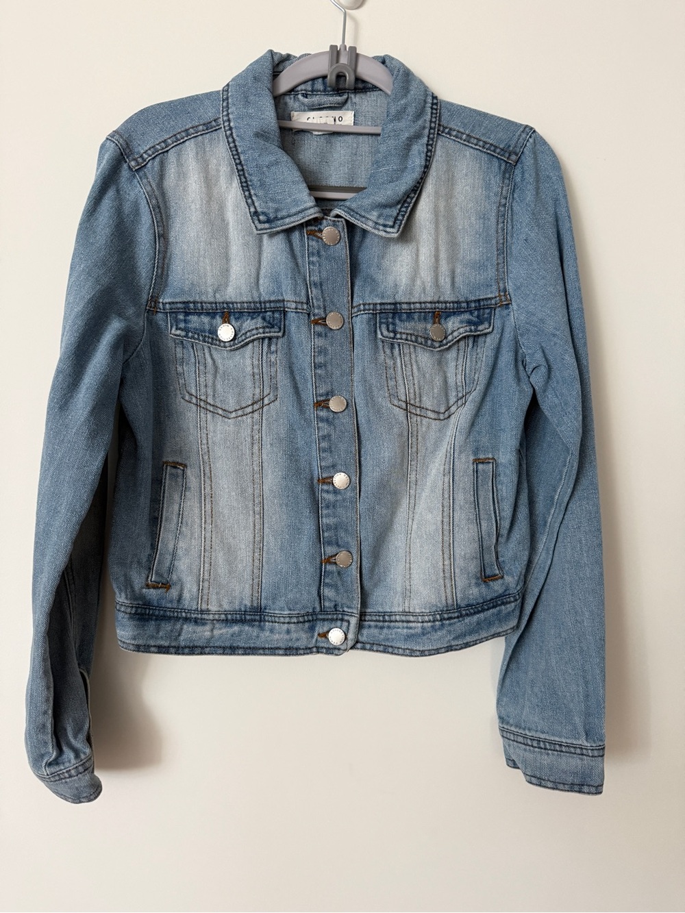 CiSono Casual Light Blue Denim Jacket - Women
